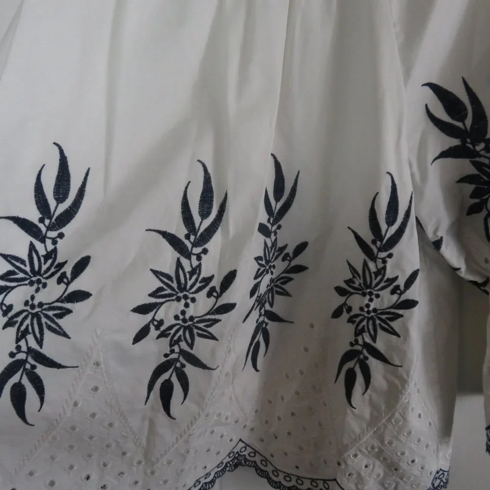 Moon River Peasant Top Blouse Size S - Picture 5 of 5